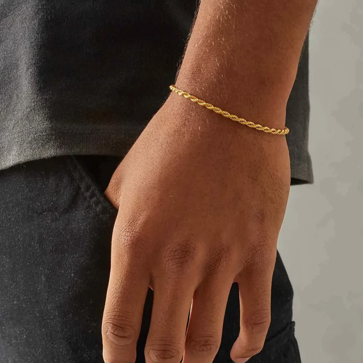 Rope Bracelet (18K Gold) 3MM