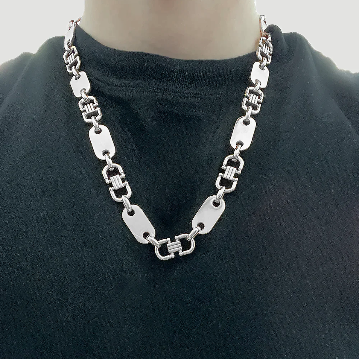 Plate Chain (Silver) 14MM