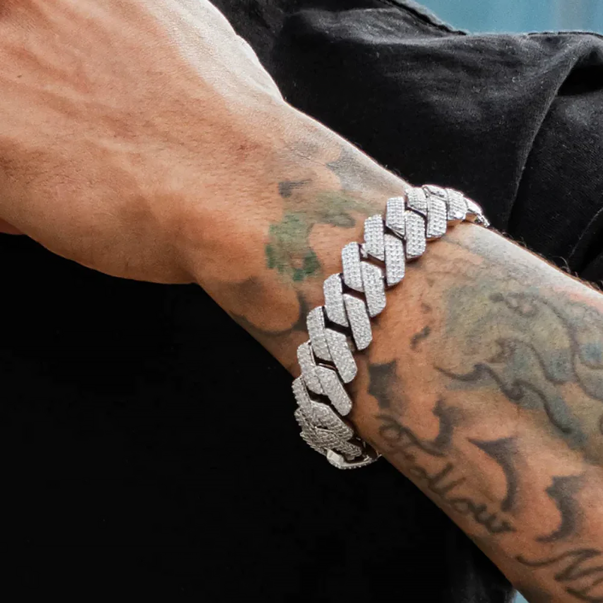 SYMON. | Silver Cuban Link Bracelet 19MM
