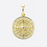COMPASS. | 18K Gold Compass Pendant