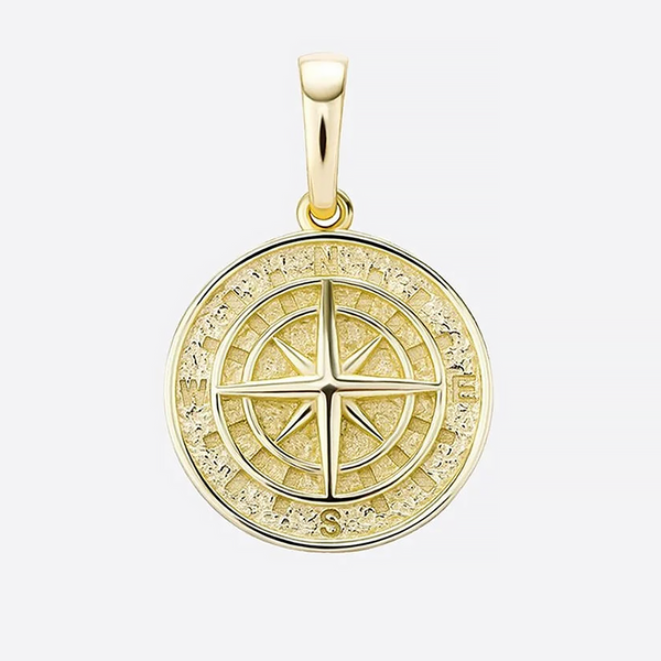 COMPASS. | 18K Gold Compass Pendant