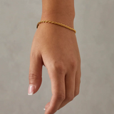 GOBRET. | 3MM Gold Rope Bracelet 18K