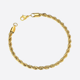 GOBRET. | 3MM Gold Rope Bracelet 18K