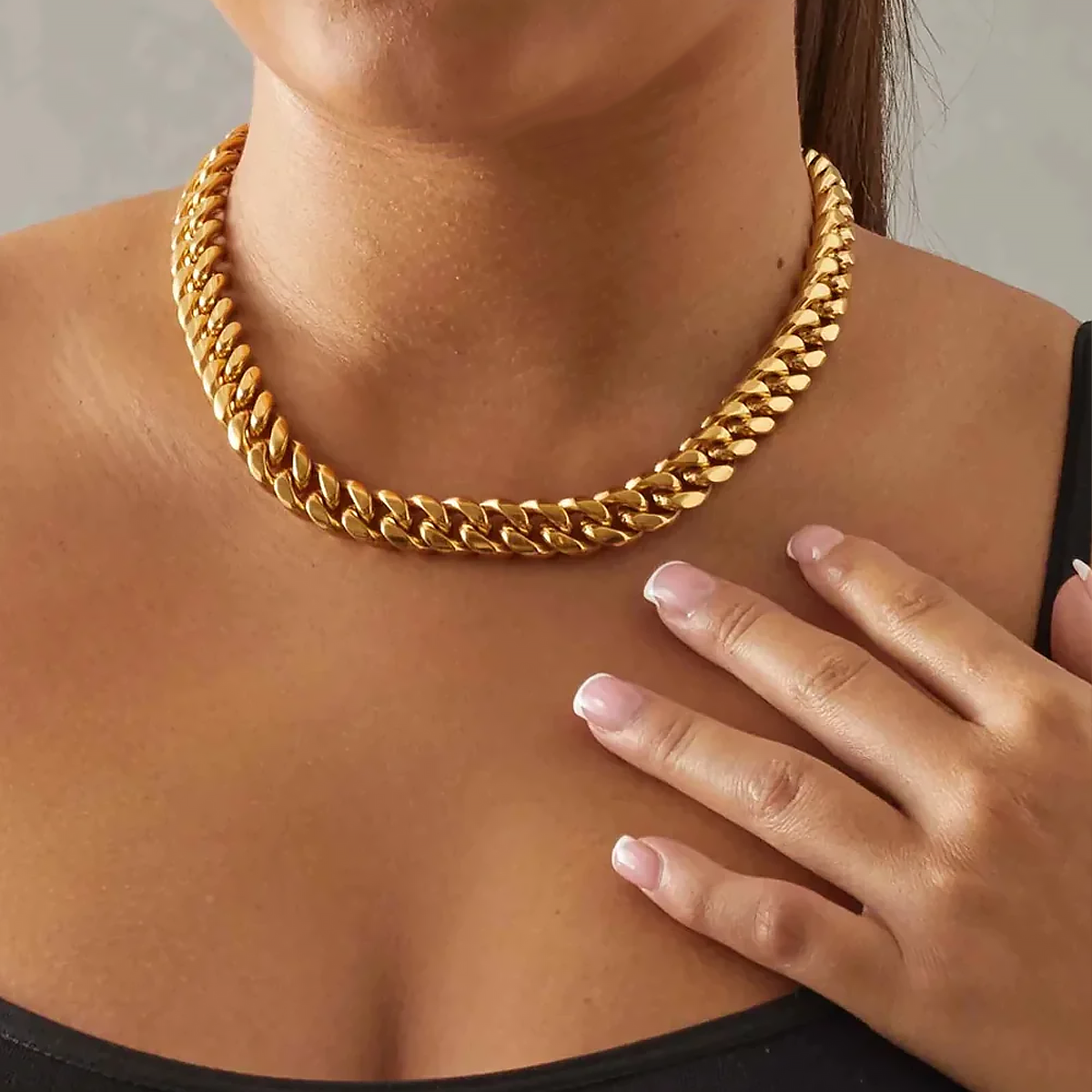 GOLEM. | 12MM Gold Cuban Link Chain 18K