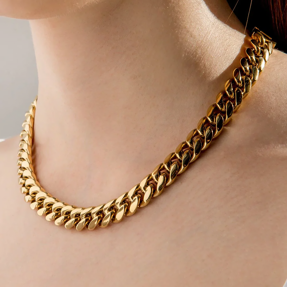 GOLEM. | 12MM Gold Cuban Link Chain 18K