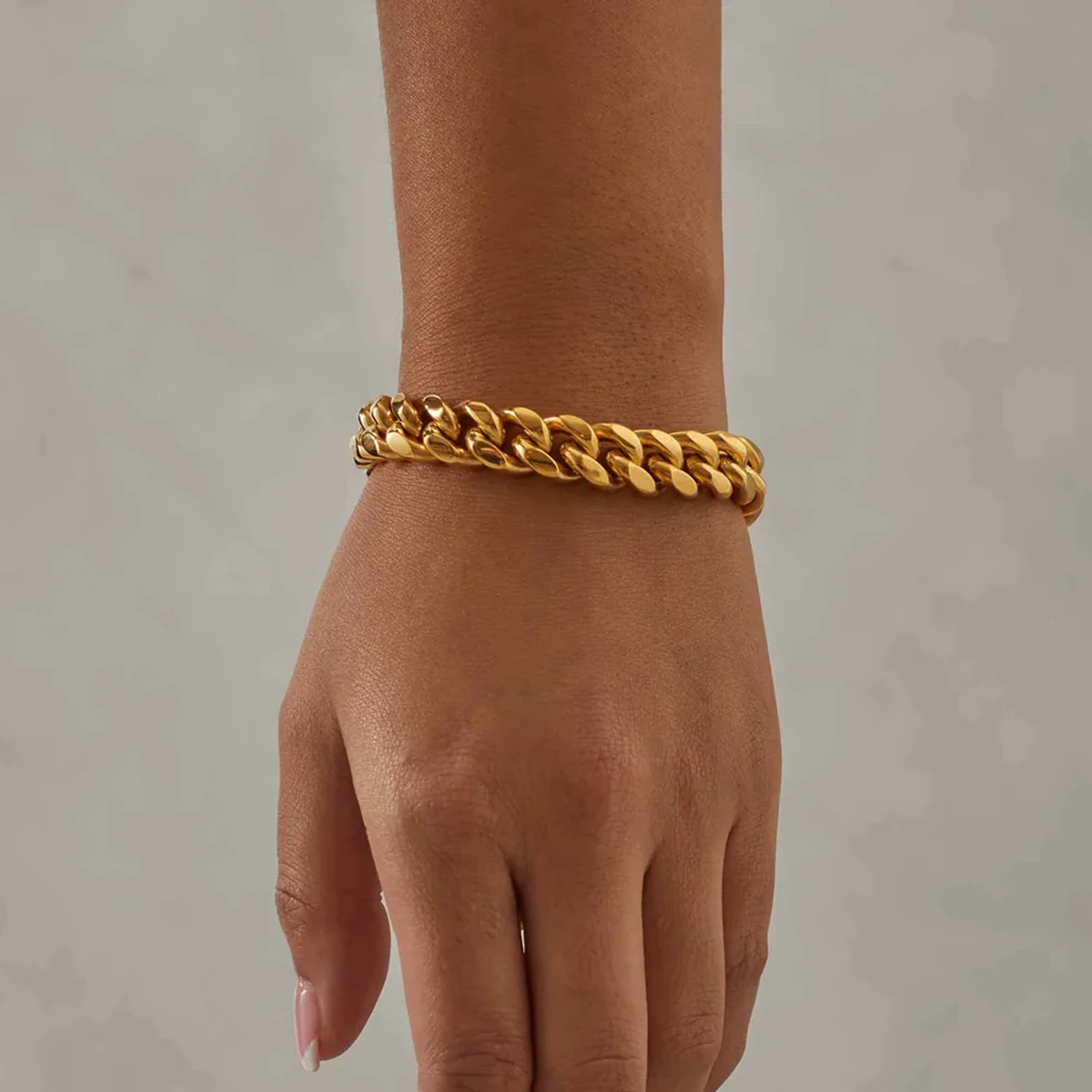 GYTHOS. | 12MM Gold Cuban Link Bracelet 18K
