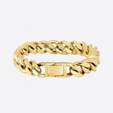 GYTHOS. | 12MM Gold Cuban Link Bracelet 18K