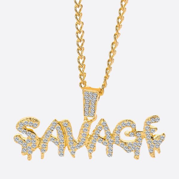 SAVAGE. | Gold Savage Pendant with Chain 18K