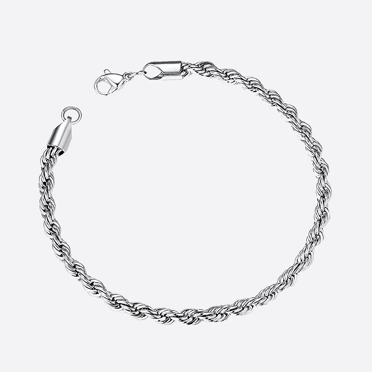SYBRET. | 3MM Silver Rope Bracelet