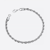 SYBRET. | 3MM Silver Rope Bracelet