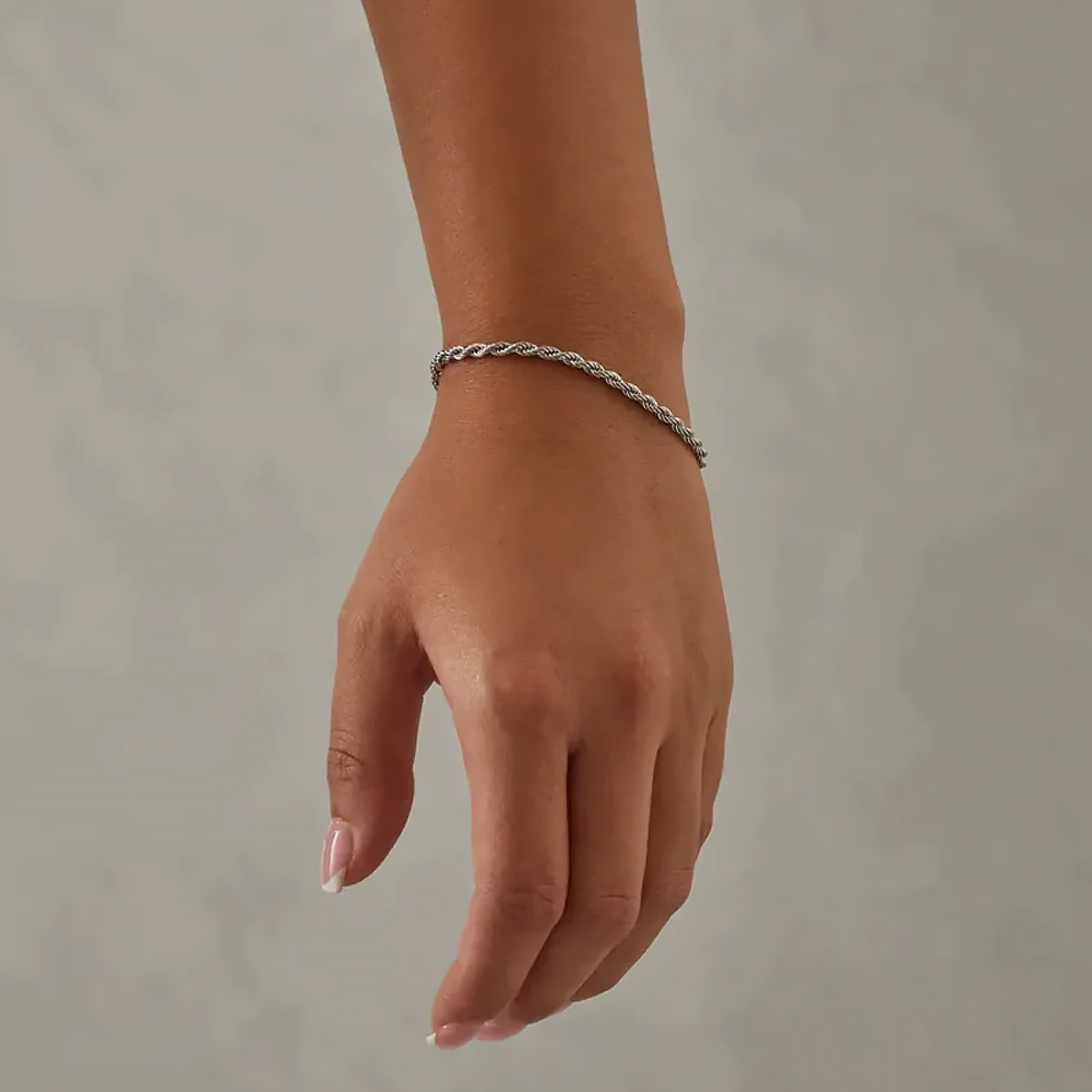 SYBRET. | 3MM Silver Rope Bracelet
